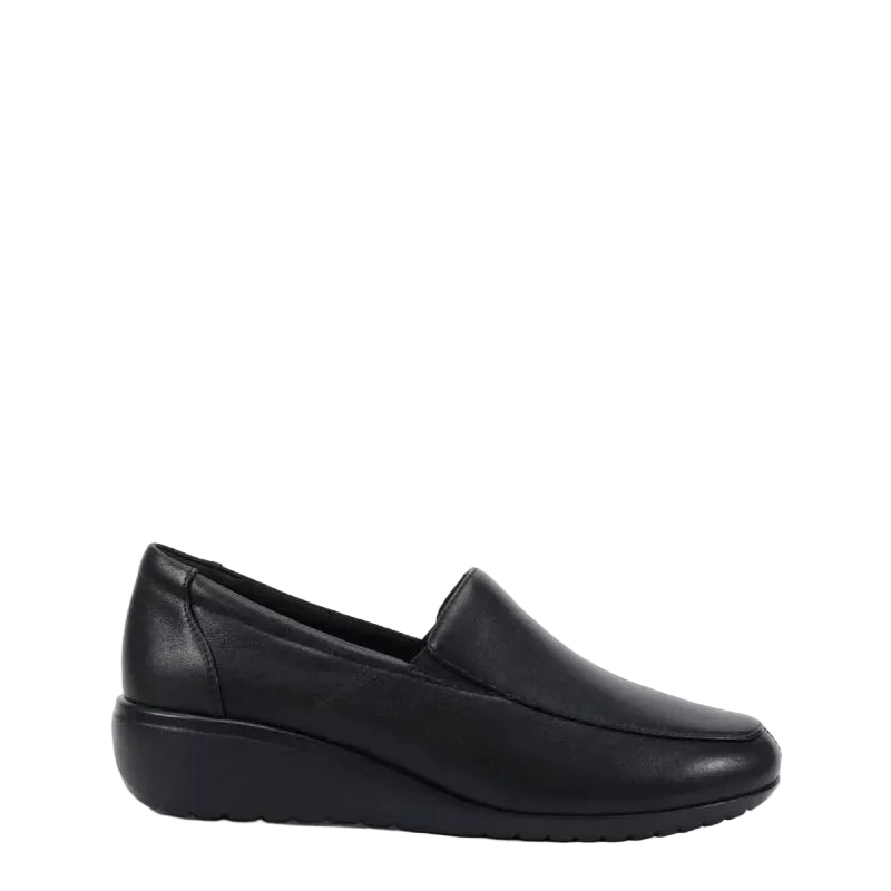 Clarks vita black womens slip on