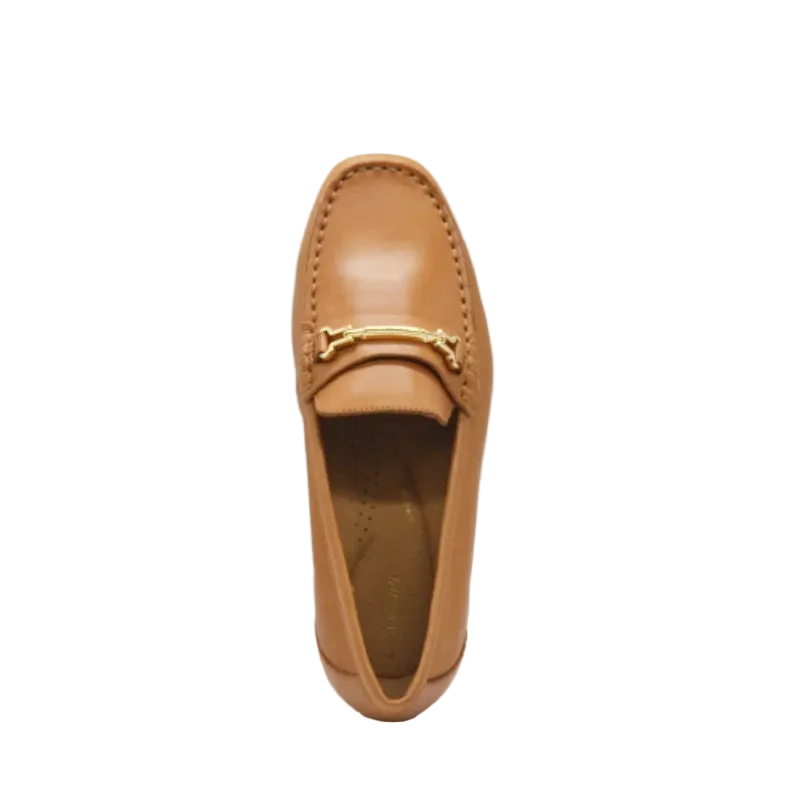 clarks ysolde tan ladies slip on shoe