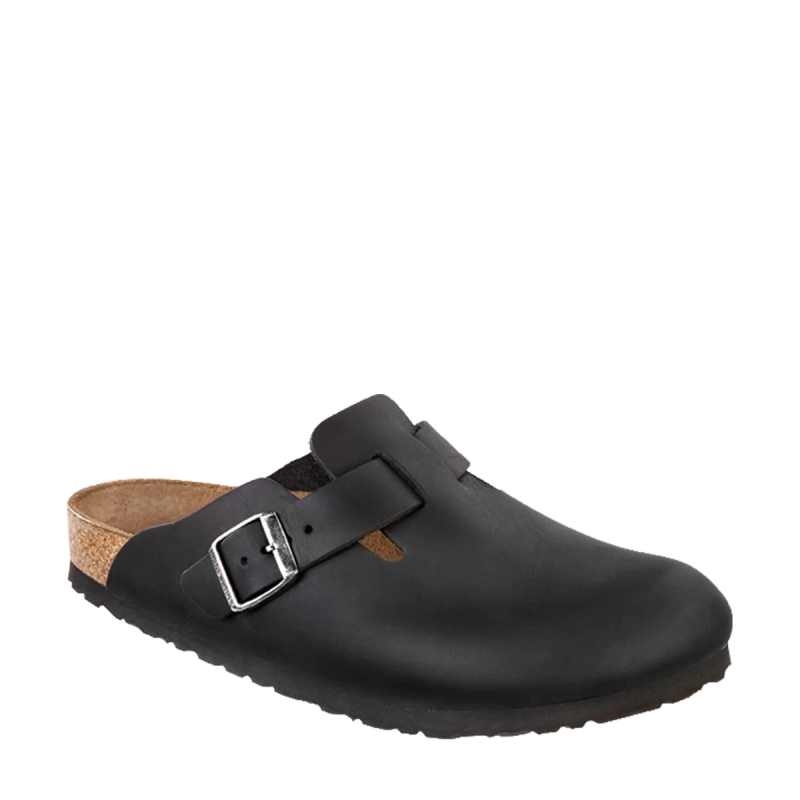 Birkenstock Boston Oiled Black Leather