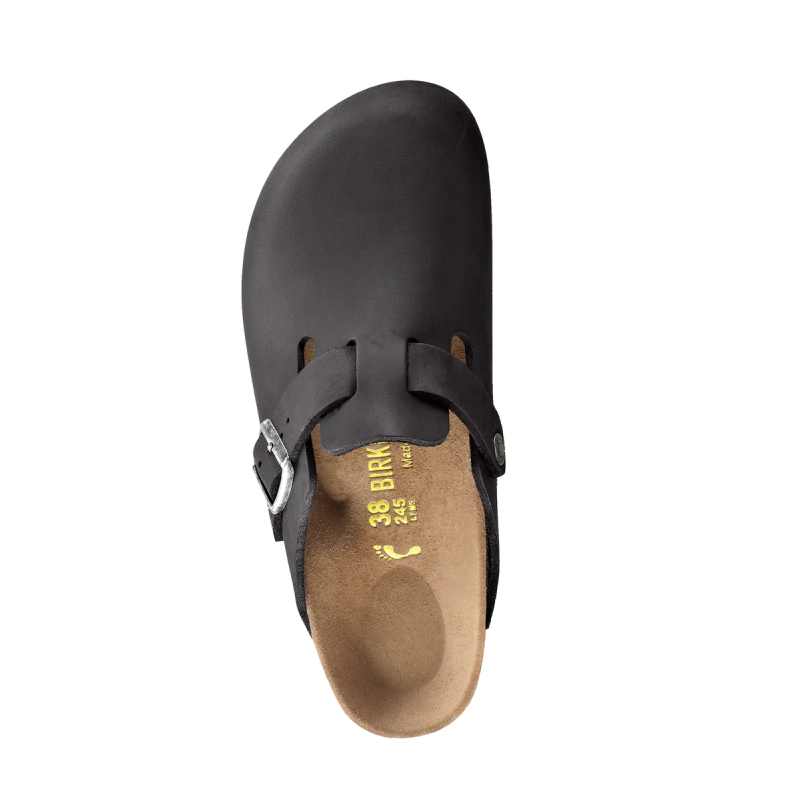 Birkenstock Boston Oiled Black Leather