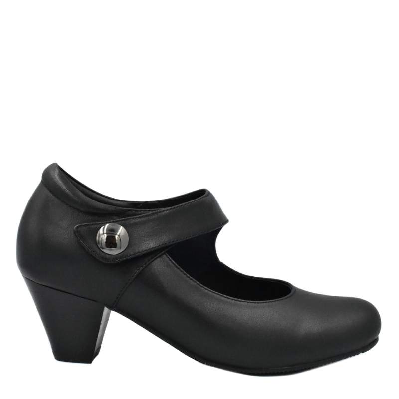 Klouds Olive Black Court Shoe