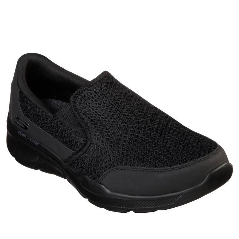 Skechers Blue Gate Black Mens Slip On