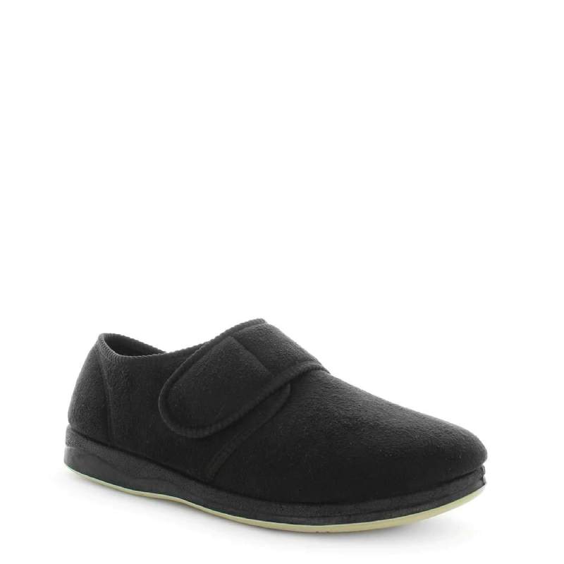 Looking for the perfect all year round men's slipper? Eli by Panda slippers has you sorted! With adjustable straps and a faux lining and sock, they will keep your feet warm, comfortable and cosy all year round.   Faux lining and sock Adjustable strap Flexible outsole