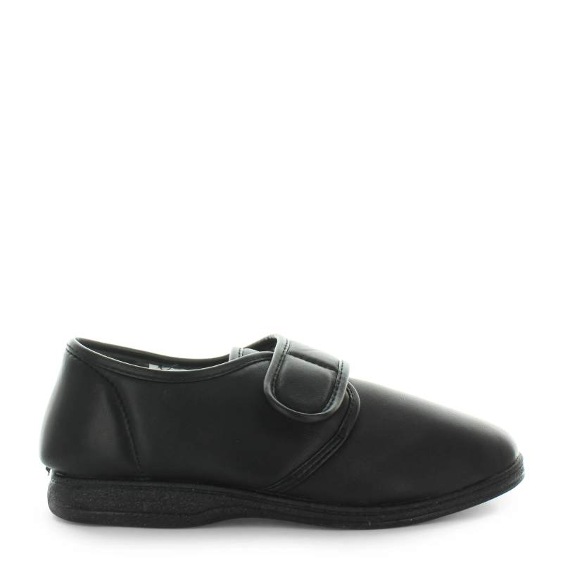 Panda Elvin Black Leather Slipper